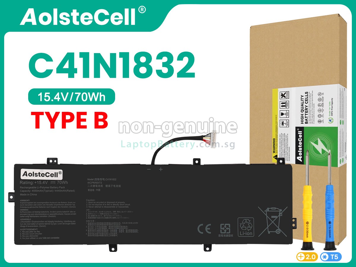 replacement Asus C41N1832(4ICP6/60/72) battery