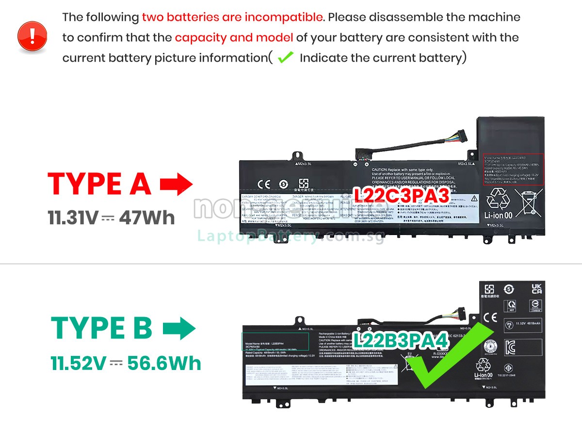replacement Lenovo IdeaPad SLIM 5 14ABR8-82XE003QCL battery