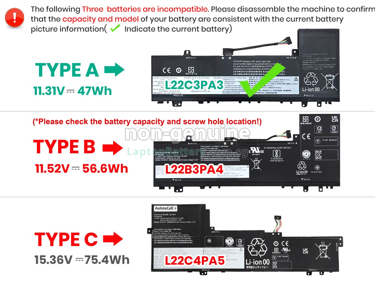 replacement Lenovo IdeaPad SLIM 5 16ABR8-82XG005YMX battery