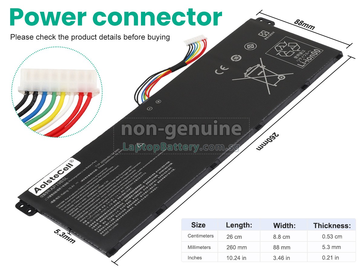 replacement Acer Aspire 3 A315-58-38NS battery