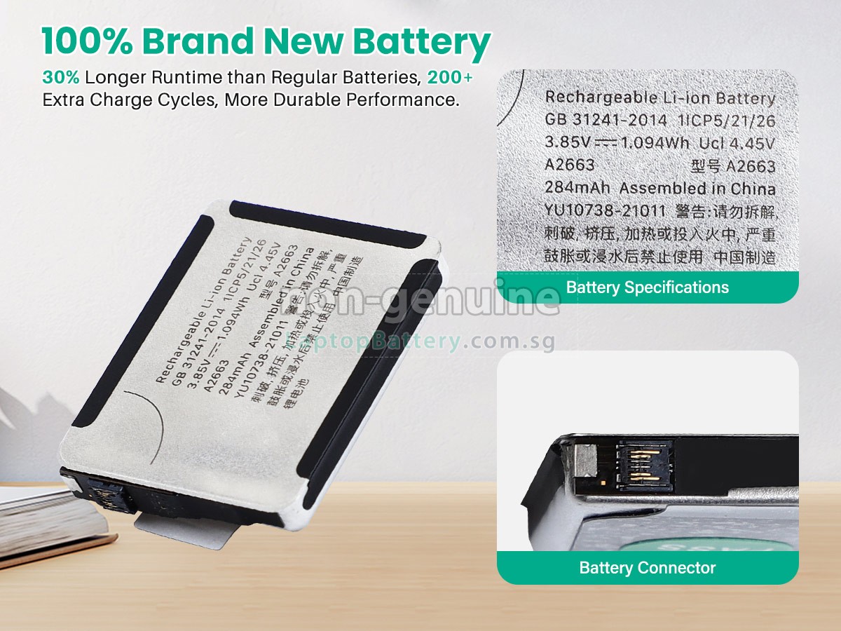 replacement Apple WATCH 8 CELLULAR 41MM battery