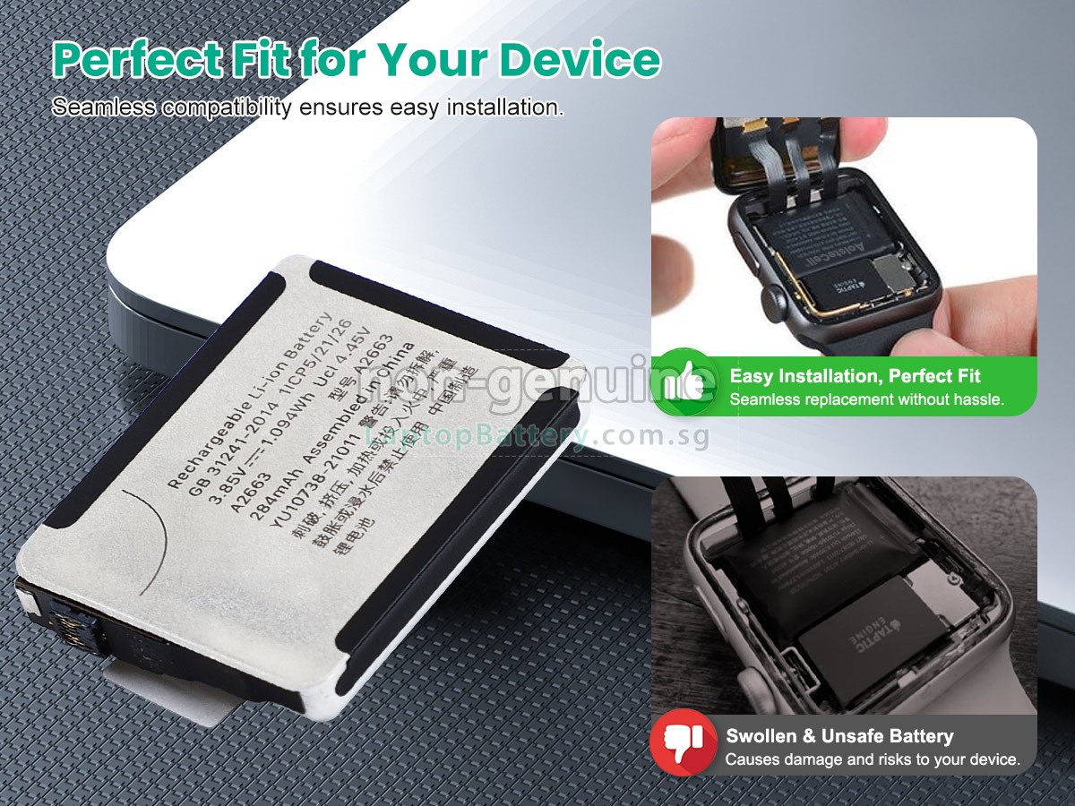 replacement Apple WATCH 8 CELLULAR 41MM battery