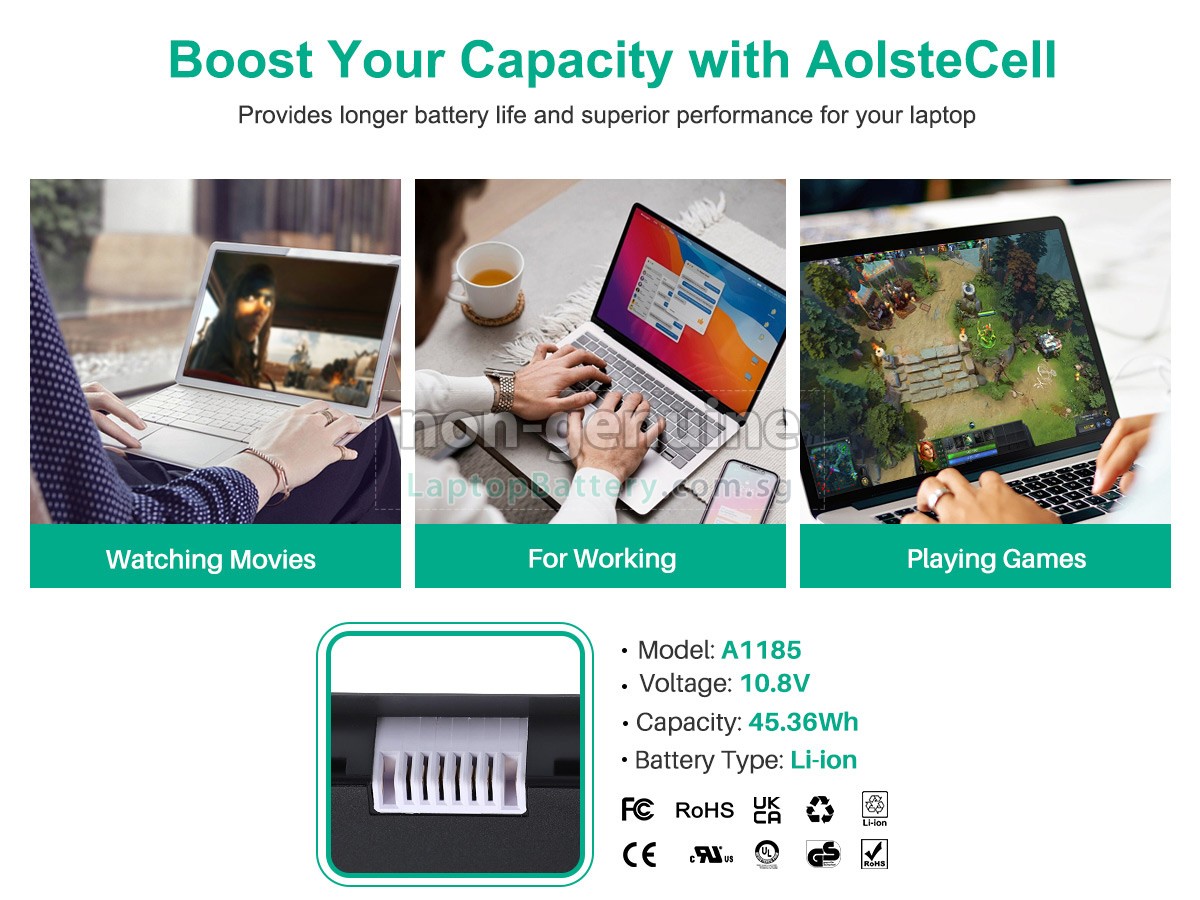 replacement Apple MacBook 13 inch A1181(Black) battery