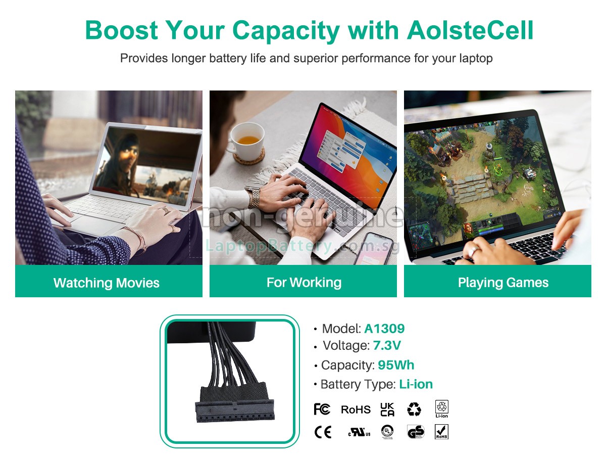 replacement Apple MacBook Pro 17 inch MC226ZP/A battery