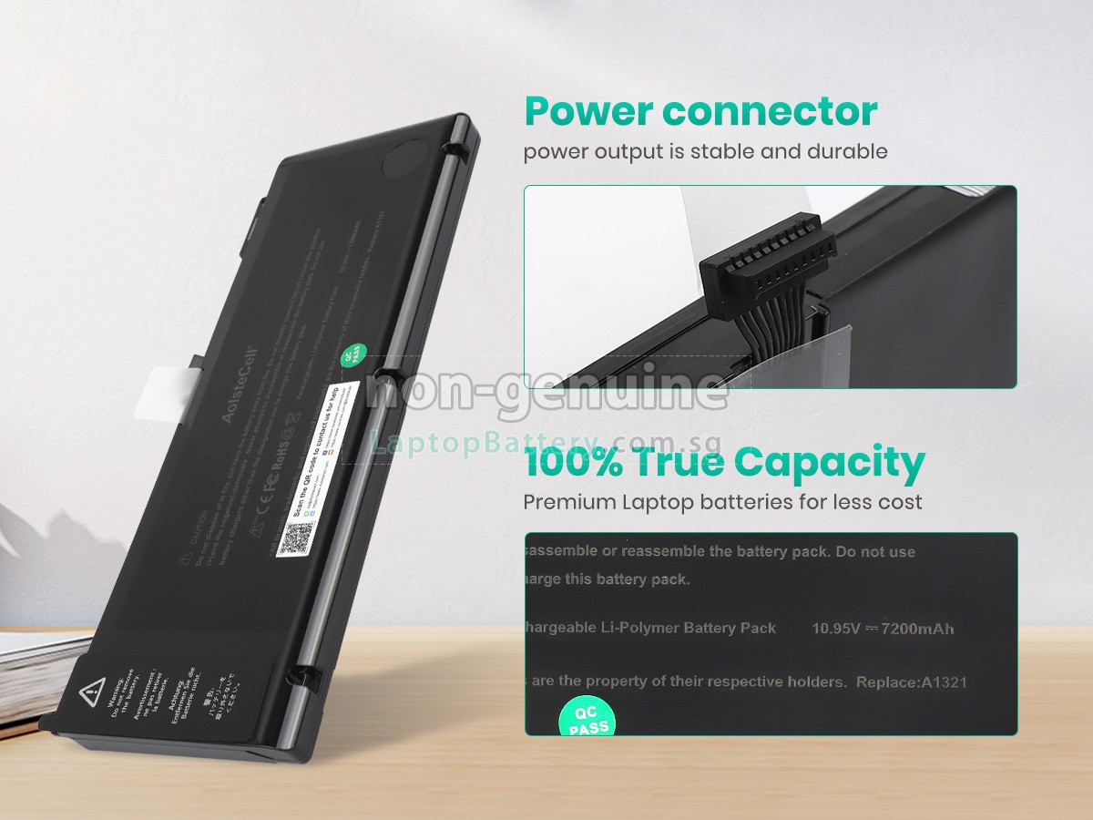replacement Apple MacBook Pro 15.4 inch MC371LL/A battery