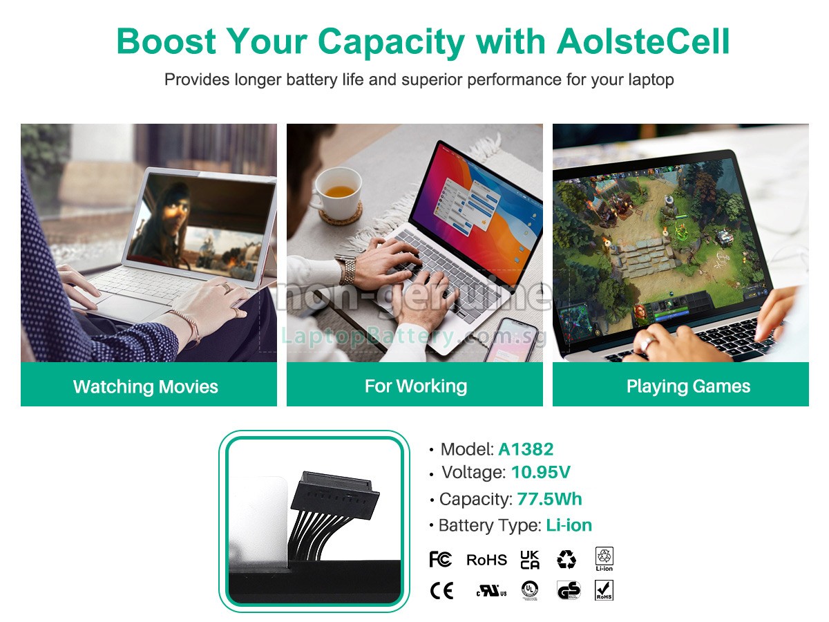 replacement Apple MacBook Pro 15.4 inch MD322LL/A battery