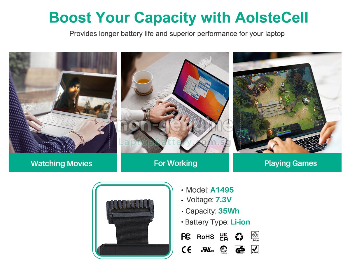 replacement Apple MacBook Air 11.6 inch MD711ZP/A battery