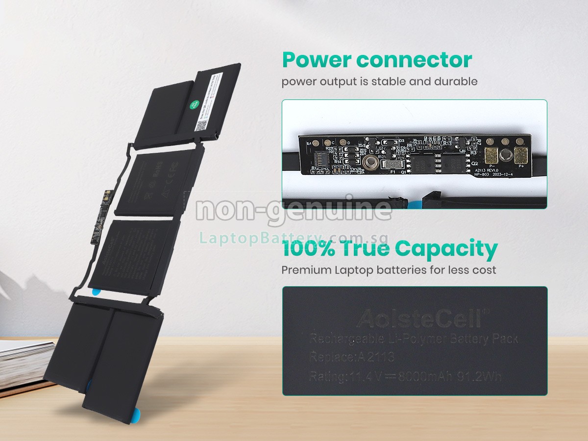 replacement Apple MacBook Pro 16-inch Core I7 2.6GHZ 2019 5600M battery