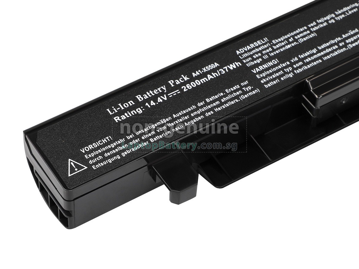 Battery for Asus A41-X550,replacement Asus A41-X550 laptop battery from  Singapore(2200mAh,4 cells)