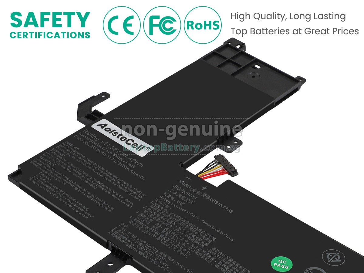 replacement Asus VivoBook Flip 15 TP510UF-E8007T battery