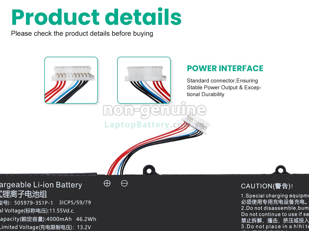 replacement CHUWI 505979-3S1P-1(3ICP5/59/79) battery