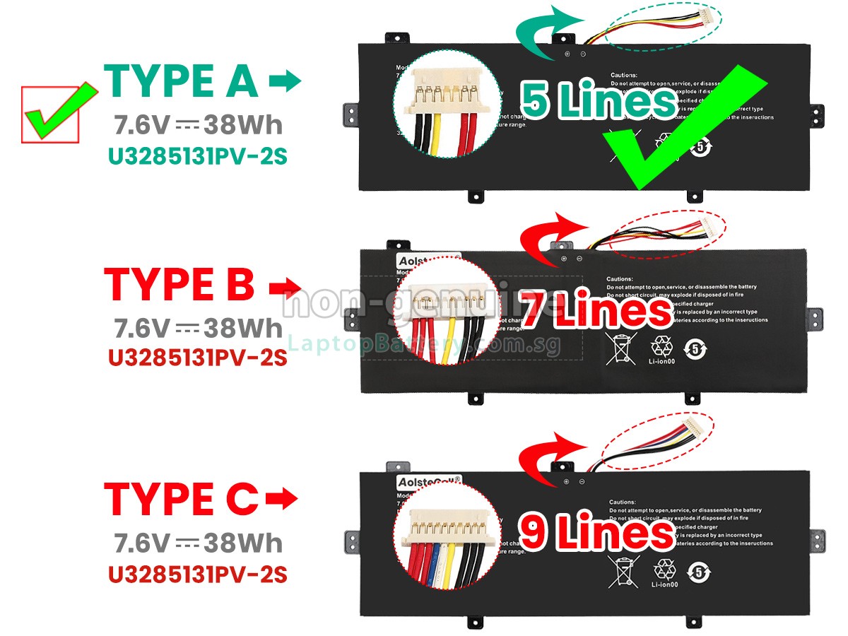 replacement Jumper U3285131PV-2S-9LINES battery