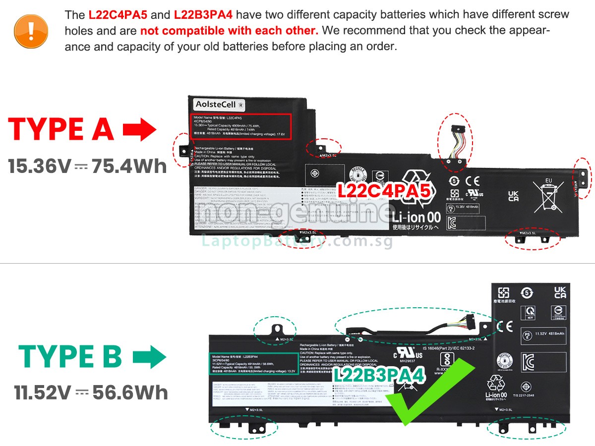 replacement Lenovo IdeaPad SLIM 5 16IAH8-83BG003KHH battery