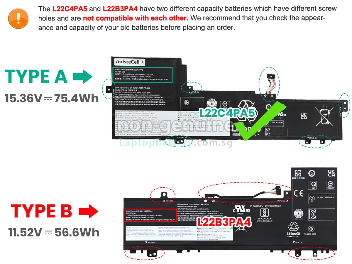 replacement Lenovo IdeaPad SLIM 5 16IAH8-83BG003KHH battery