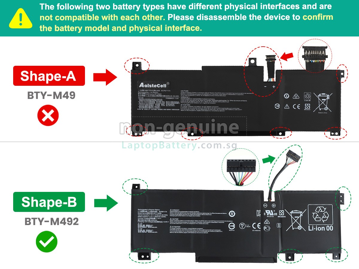 replacement MSI PRESTIGE 14 A12UC-092PL battery