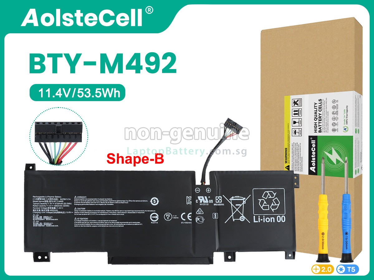 replacement MSI PRESTIGE 14 A12UC-092PL battery