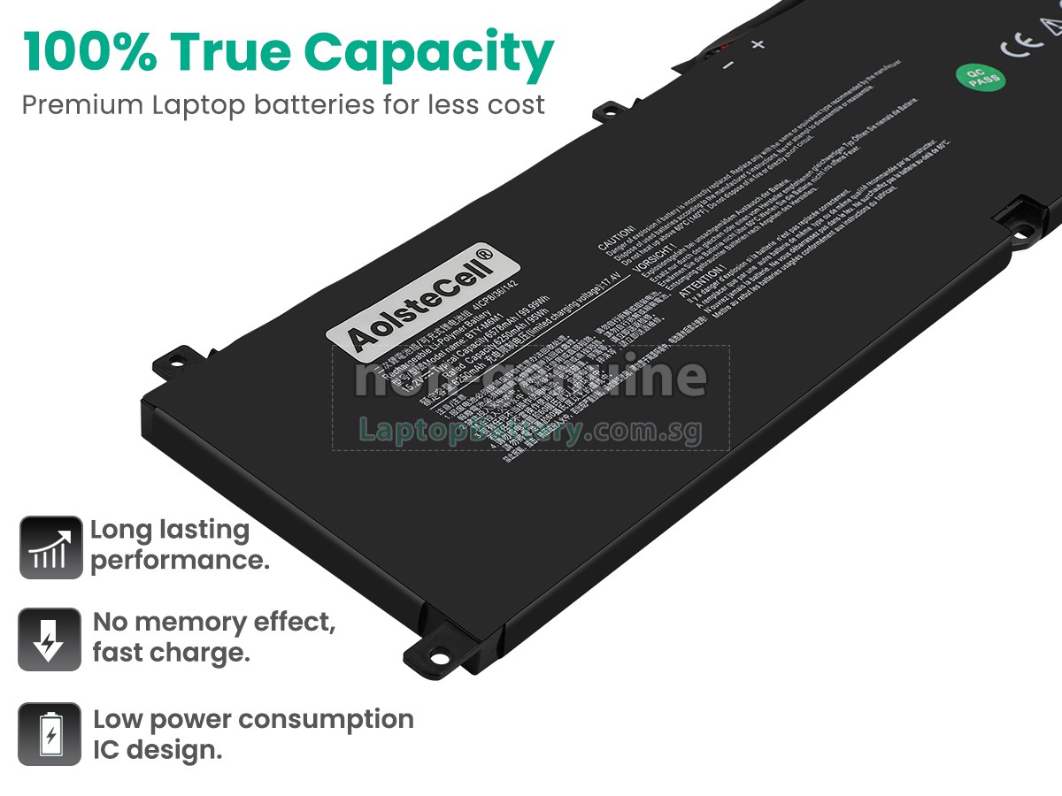 replacement MSI STEALTH GS77 12UH-060BE battery