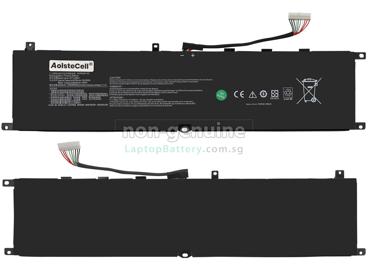 replacement MSI STEALTH GS77 12UH-060BE battery