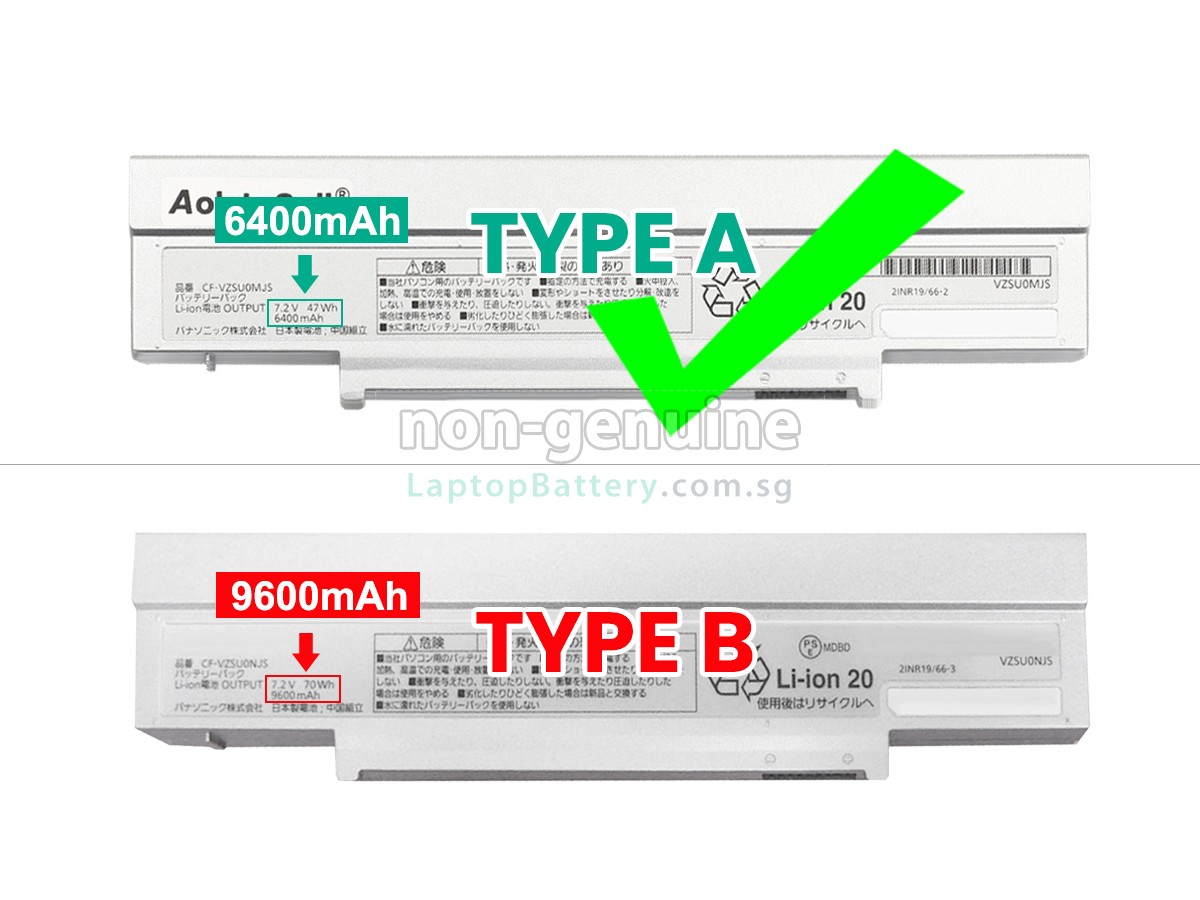 replacement Panasonic CFVZSU0NJS battery