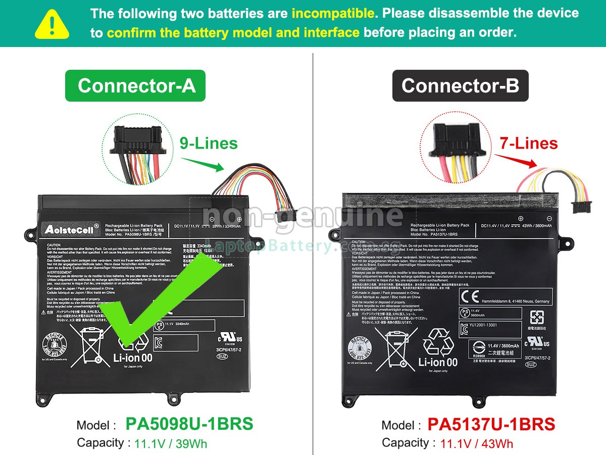 replacement Toshiba Portege Z10T-A1102L battery