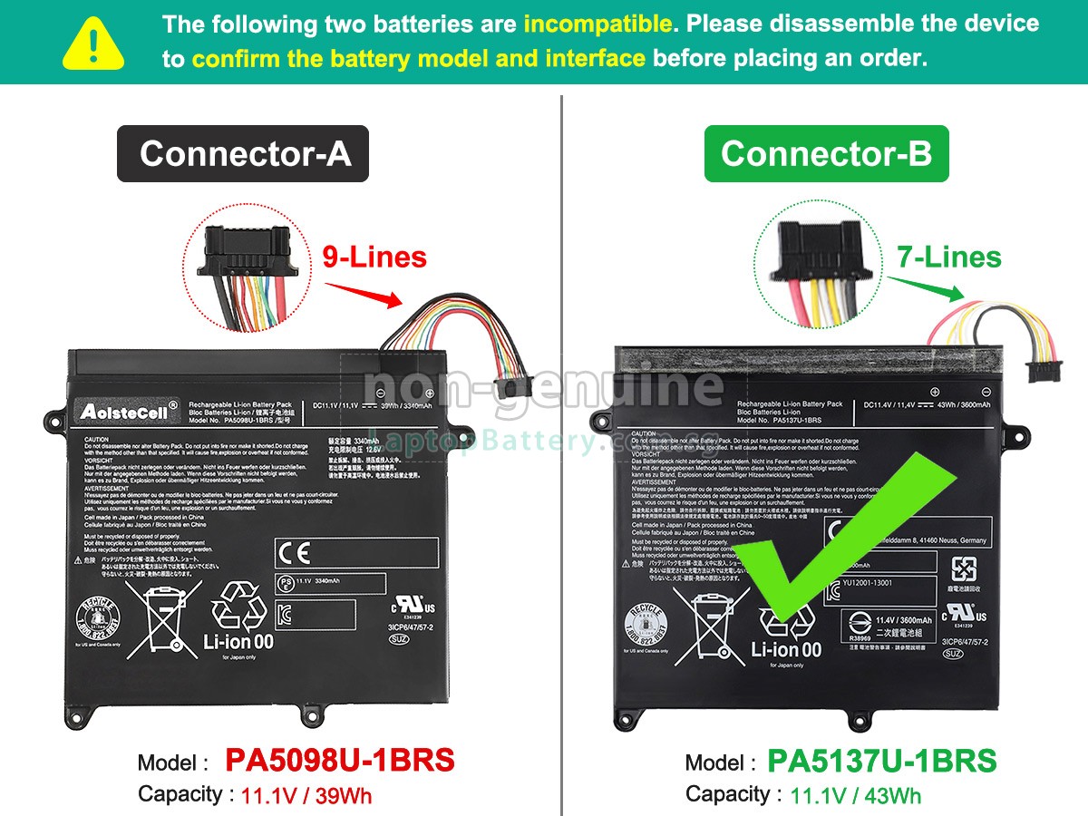 replacement Toshiba Portege Z10T-A1102L battery
