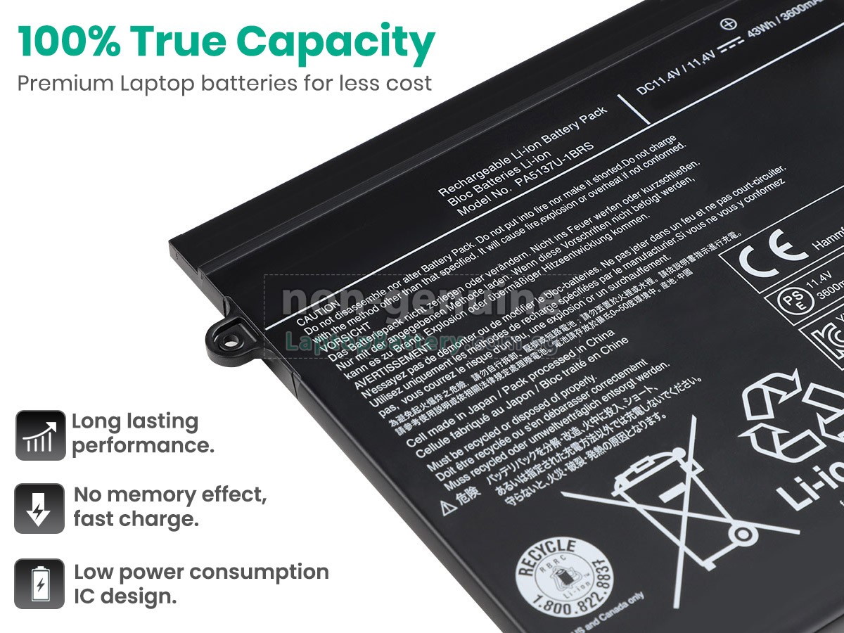replacement Toshiba Portege Z10T-A1102L battery